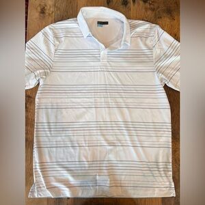 PGA Tour White Striped Men's Shirt